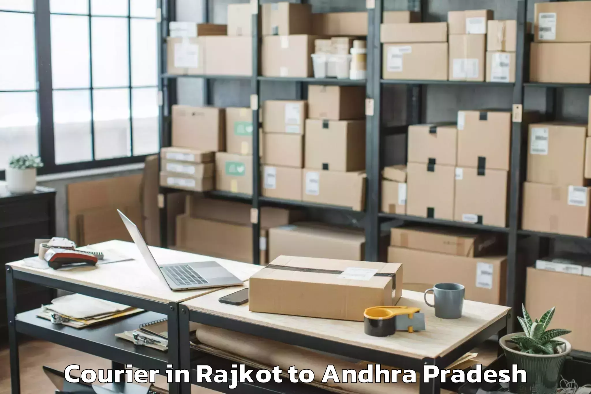 Book Rajkot to Pedavegi Courier Online